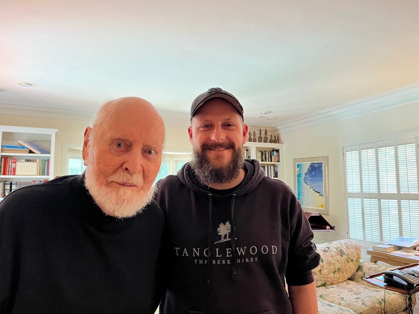 Composer, John Williams with journalist and author, Tim Greiving.